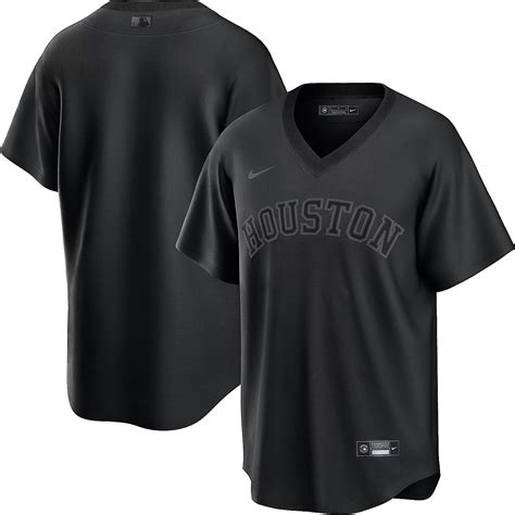 nike men's houston astros pitch black replica jersey|astros nike hats.